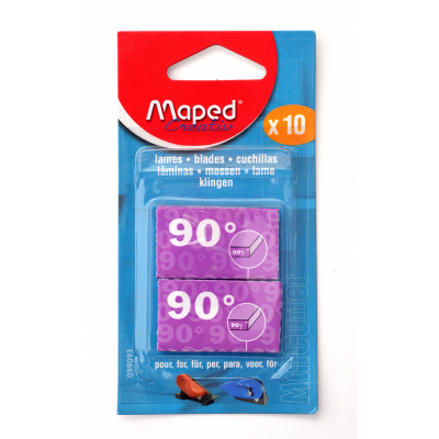 MAPED Blister de 10 lames de coupe 90&deg; pour matcutter et advanced matcuter 099093 - 