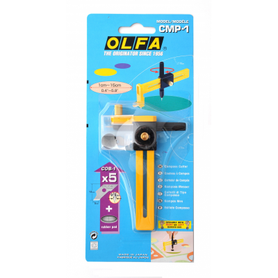  Cutter compas &agrave; d&eacute;coupe circulaire Olfa ""cmp1"" corps ABS