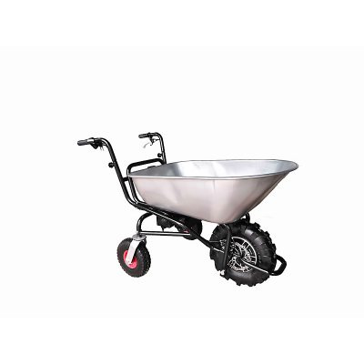 DEFPRO Brouette &eacute;lectrique multifonction 24 V charge 120 kg avec panier r&eacute;glable et benne 