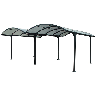 HABRITA  - Carport ALUMINIUM double toit demi-rond