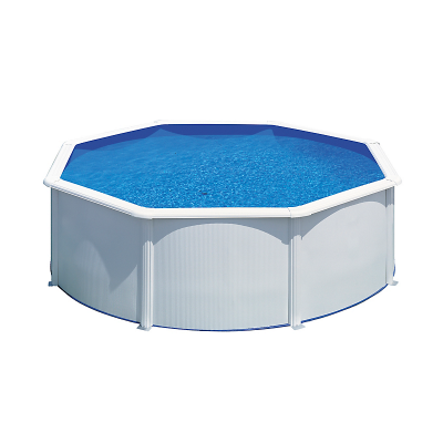 GRE Piscine avec filtration sable - Ronde - Acier - D3,70xH1,22m