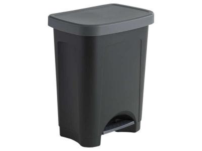 SUNDIS  450402 stepbin poubelle &agrave; p&eacute;dale plastique noir 36 x 26,5 x 45,5 cm