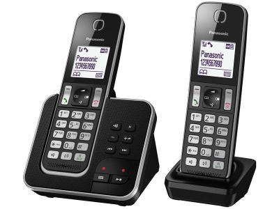 PANASONIC T&eacute;l&eacute;phone fixe sans fil duo avec r&eacute;pondeur  TGD322FRB