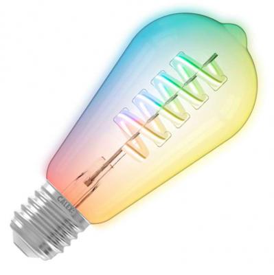 CALEX Ampoules connect&eacute;es  Ampoule LED Filament connectee ST64 RGBW E27