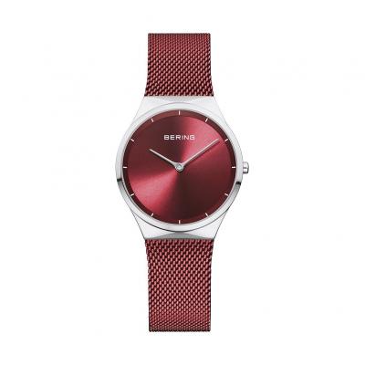 BERING  Montre Femme Acier Milanais Rouge 12131-303
