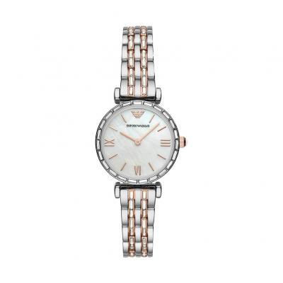 EMPORIO ARMANI Montre Femme  en Acier Bicolore