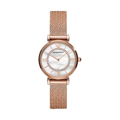 EMPORIO ARMANI Montre Femme  En Acier Inoxydable Rose