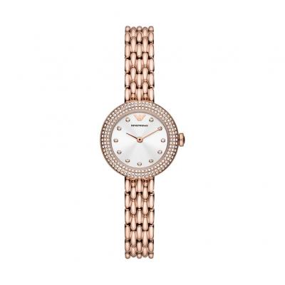 EMPORIO ARMANI Montre Femme  ROSA AR11415 - Bracelet Acier Dor&eacute; rose