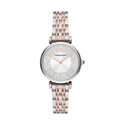 EMPORIO ARMANI Montre Seul Le Temps Femme  Gianni T-Bar Classique Cod. Ar11537 