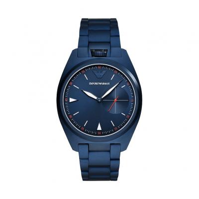 EMPORIO ARMANI Montre Homme  en Acier Bleu