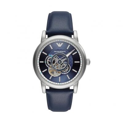 EMPORIO ARMANI Montre automatique  en Cuir Bleu