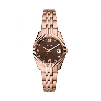 FOSSIL Montre femme  ES5324 - Bracelet Acier Dor&eacute; rose