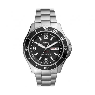 FOSSIL  Montre pour Homme FB-02, Date &agrave; Trois Mains, Acier Inoxydable, FS5687