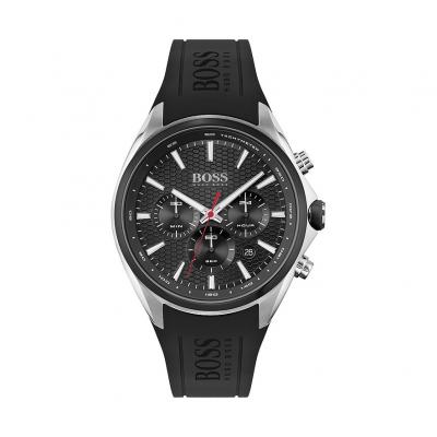 HUGO BOSS BOSS Montre Chronographe &agrave; Quartz pour Homme avec Bracelet en Silicone Noir - 1513855