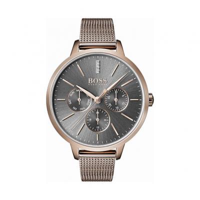 HUGO BOSS Montre femme  Symphony 1502424 Bracelet dor&eacute; or rose