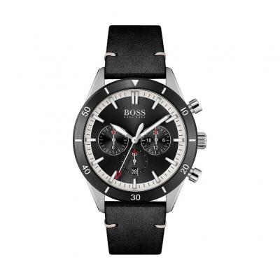 HUGO BOSS Montre Homme  1513864 - Bracelet Cuir Noir