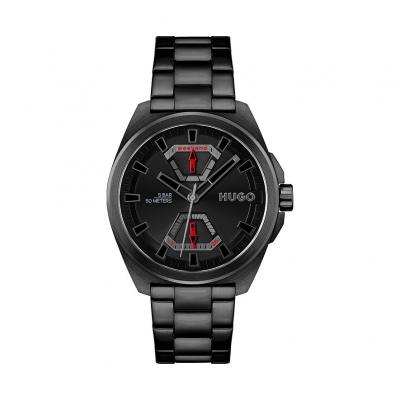 HUGO Montre Homme  #EXPOSE 1530244 - Bracelet Acier Noir