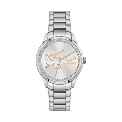 LACOSTE  Montre Analogique &agrave; Quartz pour Femme avec Bracelet en Acier Inoxydable Argent&eacute; - 2001189