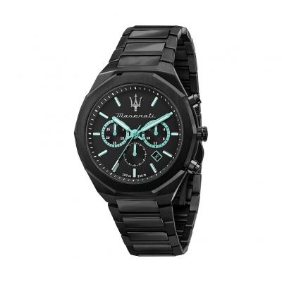 MASERATI  Montre &agrave; affichage analogique noir / turquoise