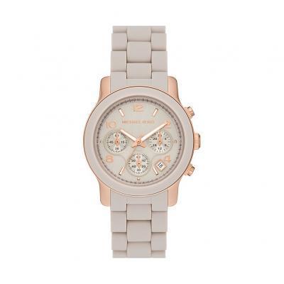 MICHAEL KORS Montre Femme  RUNWAY en Silicone Beige Etanche - 245291