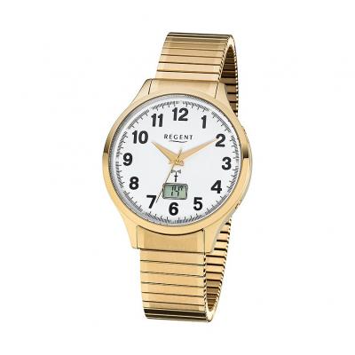 REGENT Montre Homme  pour analogiquesnum&eacute;ris&eacute;s Quartz avec Bracelet Acier Inoxydable FR209 