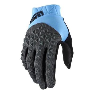 100% Paire de gants 100 geomatic cyan charcoal