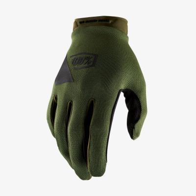 100 PERCENT Gants longs 100% R-Core vert militaire - S