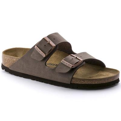 BIRKENSTOCK  Mixte Arizona Birko-flor Nubuck Large Mules, Marron, 40 EU