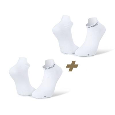 BV SPORT Paire de chaussettes  light 3d ultra courte x2 blanc
