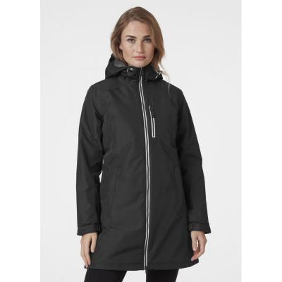 HELLY HANSEN Veste  Long Belfast Winter noir blanc femme - M