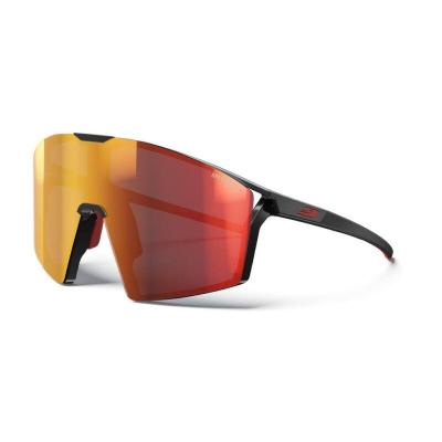 JULBO Lunette de soleil sport Edge Noir Mat Sp3 Ml Rose Noir/Rouge