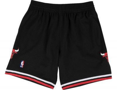 MITCHELL & NESS M&N Mixte Nba Swingman 2.0 - Chi. Bulls Shorts, Black / Black, M Grande taille Grande longueur