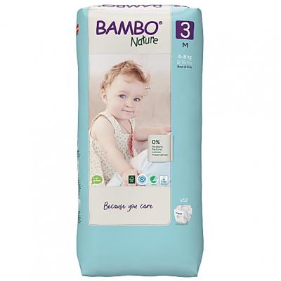 BAMBO NATURE  Couches Jetables - Midi - Taille 3 (52 couches)