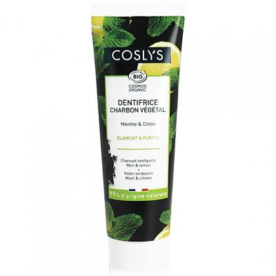 COSLYS  Dentifrice Au Charbon V&eacute;g&eacute;tal - , 1 Unit&eacute; (Lot De 1)