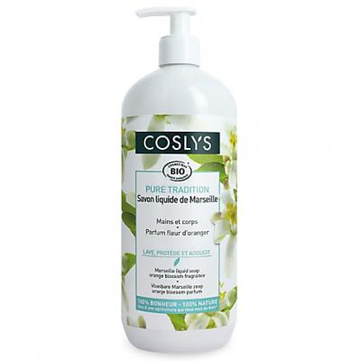 COSLYS  Savon Liquide Marseille Fleur d'Oranger Bio 1L