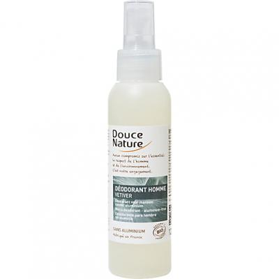 DOUCE NATURE Spray D&eacute;odorant Homme au V&eacute;tiver Bio 