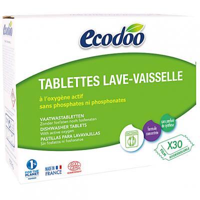 ECODOO  Tablettes Lave-vaisselle Hydrosoluble 30 Lavages - 600 g