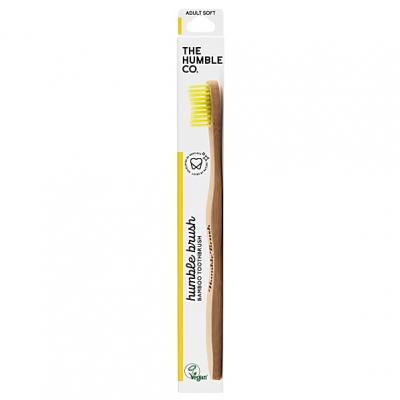 HUMBLE The  Co Bambou Brosse &agrave; Dents Adulte Souple Jaune