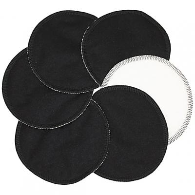 IMSE VIMSE  - Coussinets d'allaitement plats en coton organique Stay Dry - lot de 6 - Noir