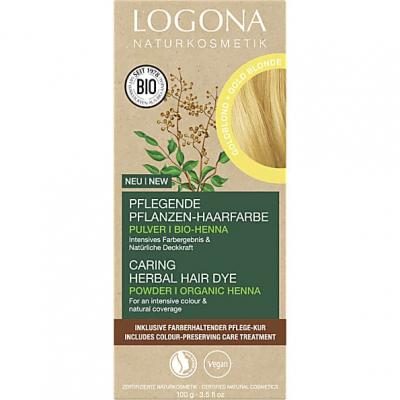 LOGONA  Colorant V&eacute;g&eacute;tal Blond Dor&eacute; Lot de 2 x 50 gr Blond dor&eacute;