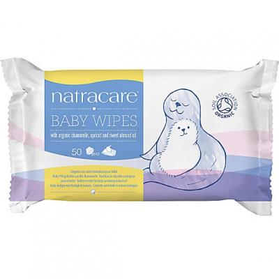 NATRACARE  lingettes pour b&eacute;b&eacute;s en coton biologique 50 pcs