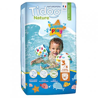 TIDOO  Swim & Play Couches de Bain Taille 3 12 couches jetables