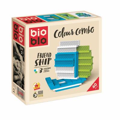  BIOBLO Jeu de construction 40 BRIQUES 3 COULEURS MINI BOX Multicolore