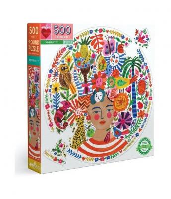 EEBOO Puzzle carton 500 pi&egrave;ces POSITIVITY Multicolore