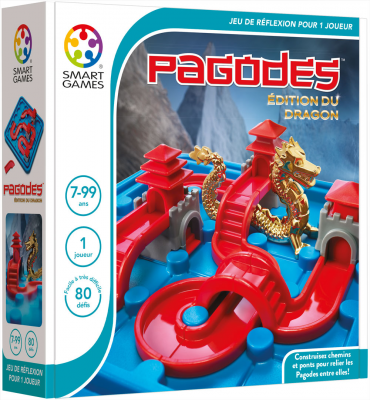 SMART GAMES SmartGames- PAGODES, Edition du Dragon Jeux de r&eacute;flexion, SG 283 FR