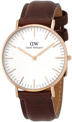 DANIEL WELLINGTON Montre  Classic Bristol DW00100039 cuir marron 36mm