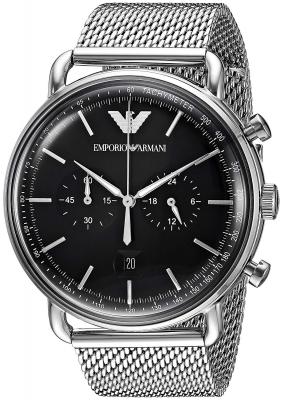 EMPORIO ARMANI  Ar11104 Homme Montre Silver Analogique M&eacute;tal Nouveau