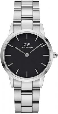 DANIEL WELLINGTON Montre Femme Iconic Noir DW00100204 Gris 