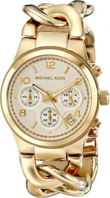 MICHAEL KORS Montre Femme -  - Quartz Chronographe - Bracelet Cha&icirc;ne Dor&eacute; - Etanche 5 ATM 