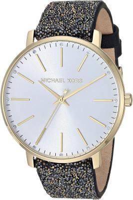 MICHAEL KORS Montre Femme -  - MK2878 - Cuir V&eacute;ritable Noir - Quartz - Verre Min&eacute;ral 